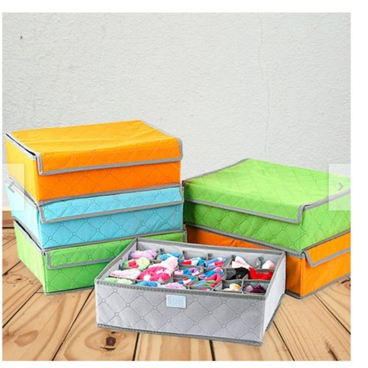 GENERICO - Organizador de Medias Ropa Interior con Tapa 24 Espacios