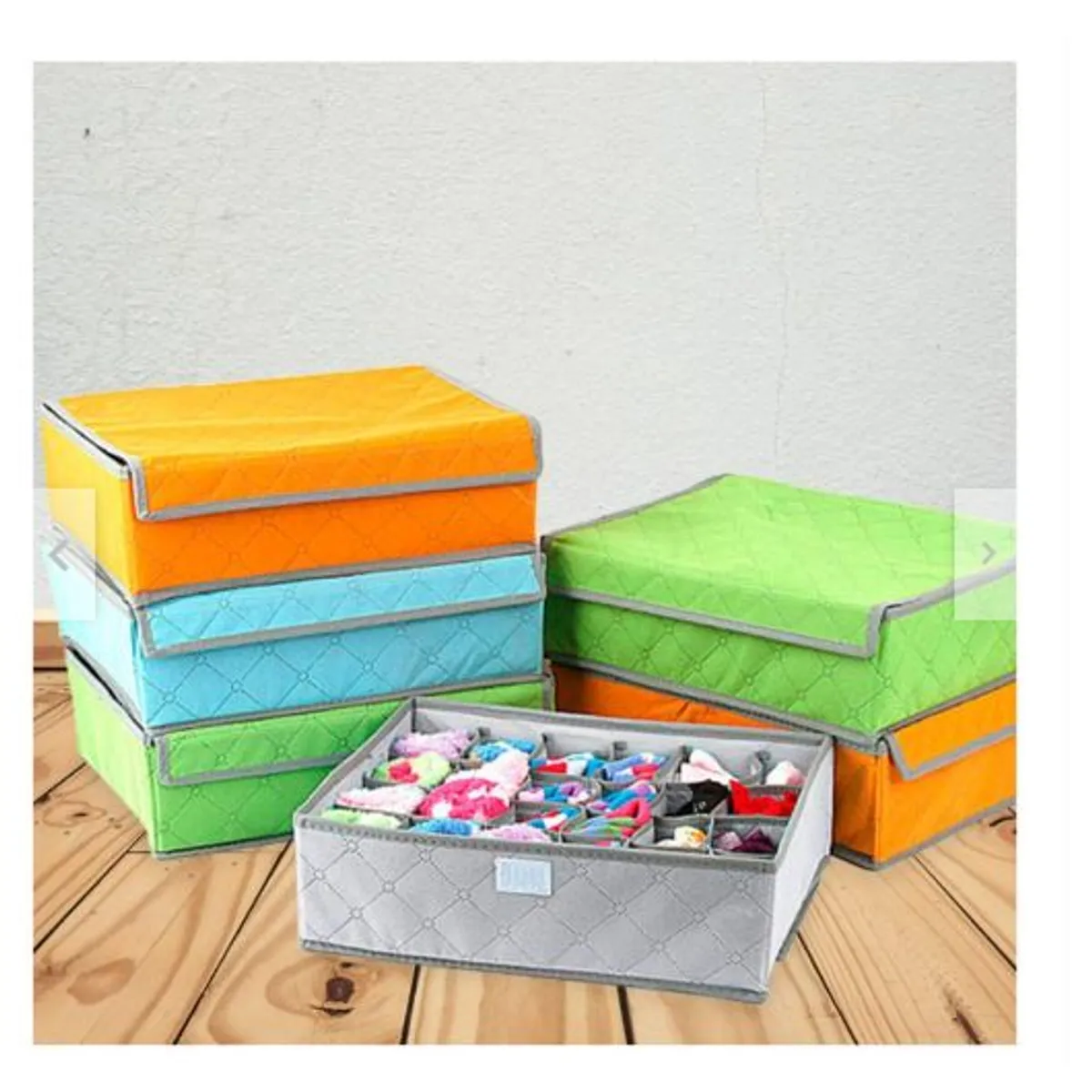 GENERICO - Organizador de Medias Ropa Interior con Tapa 24 Espacios