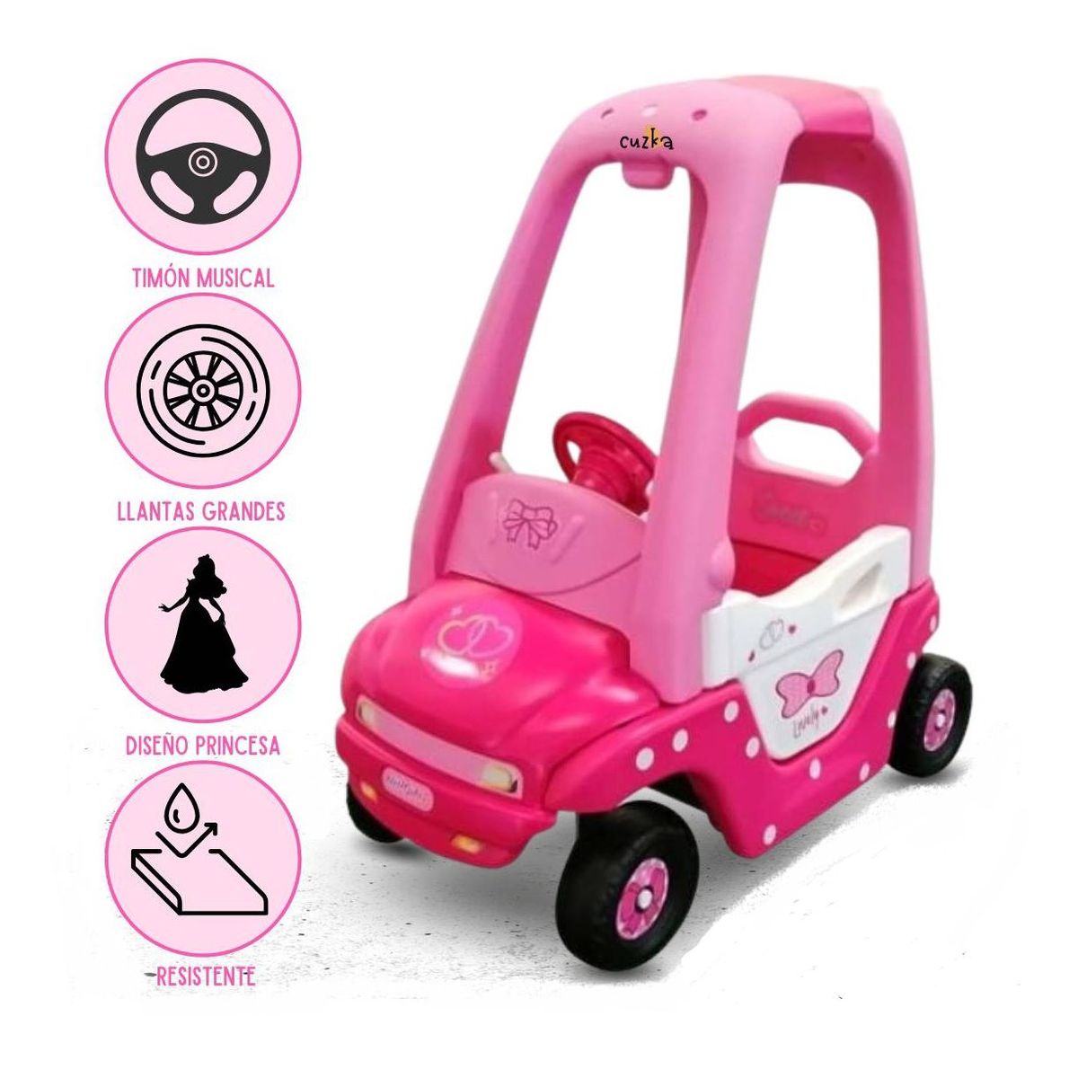 GENERICO - Carro  Musical para niñas  Rosado