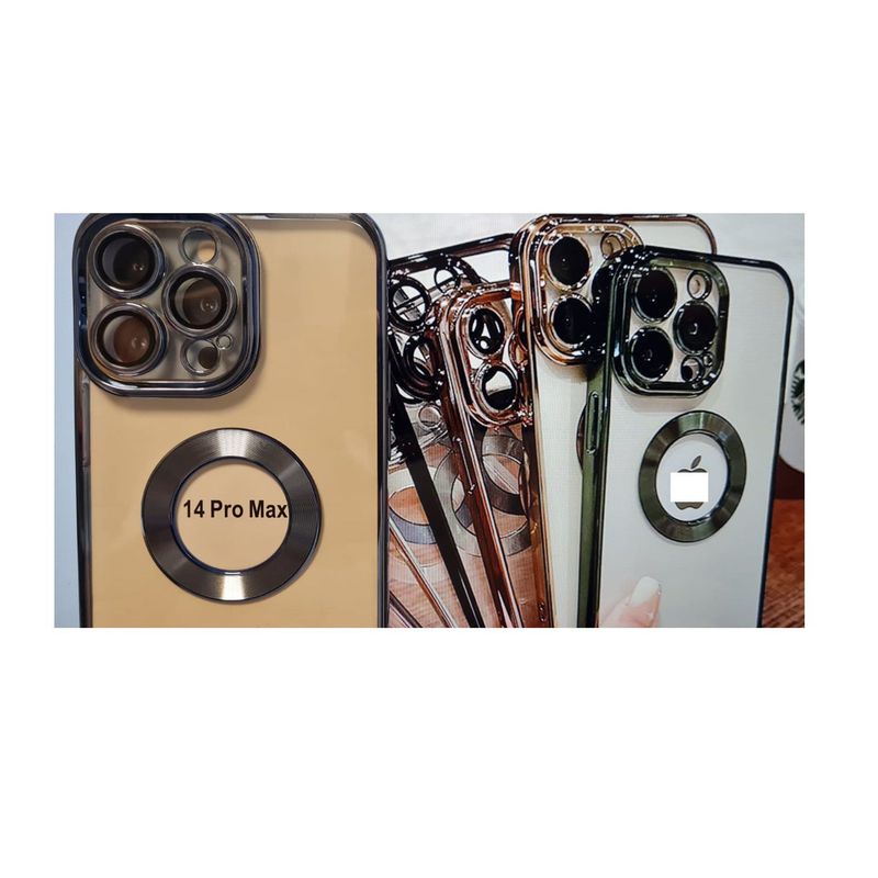 GENERICO - Funda Transparente para iPhone 14 Pro Max Azul