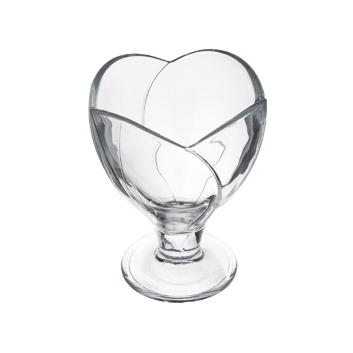 INSPIRA - Set de 6 Copas de Vidrio para Postre Helado Forma de flor 105ml