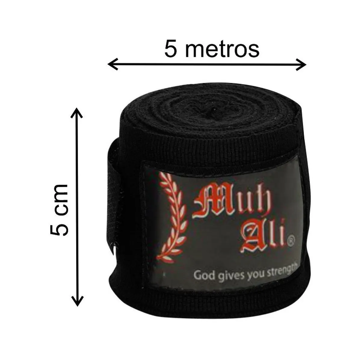 MUTH - Vendas para Boxeo 5 Metros - Muay Thai - Box - Mma Negro