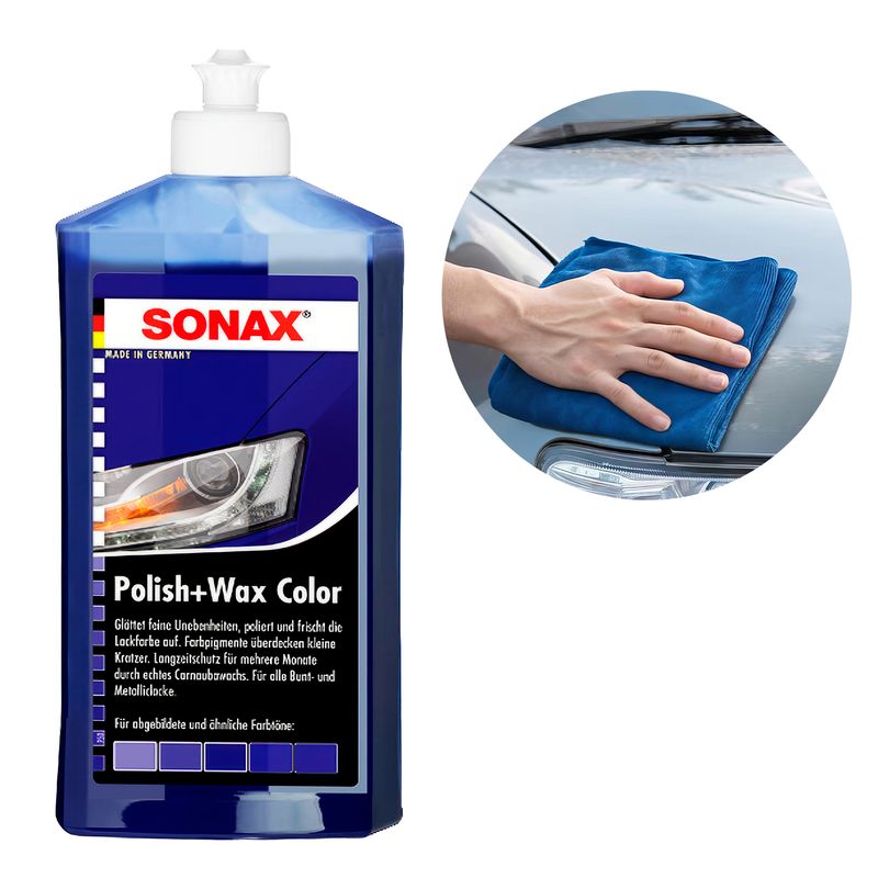 SONAX - Cera Sonax Liquida 500ml Color Azul con Carnauba