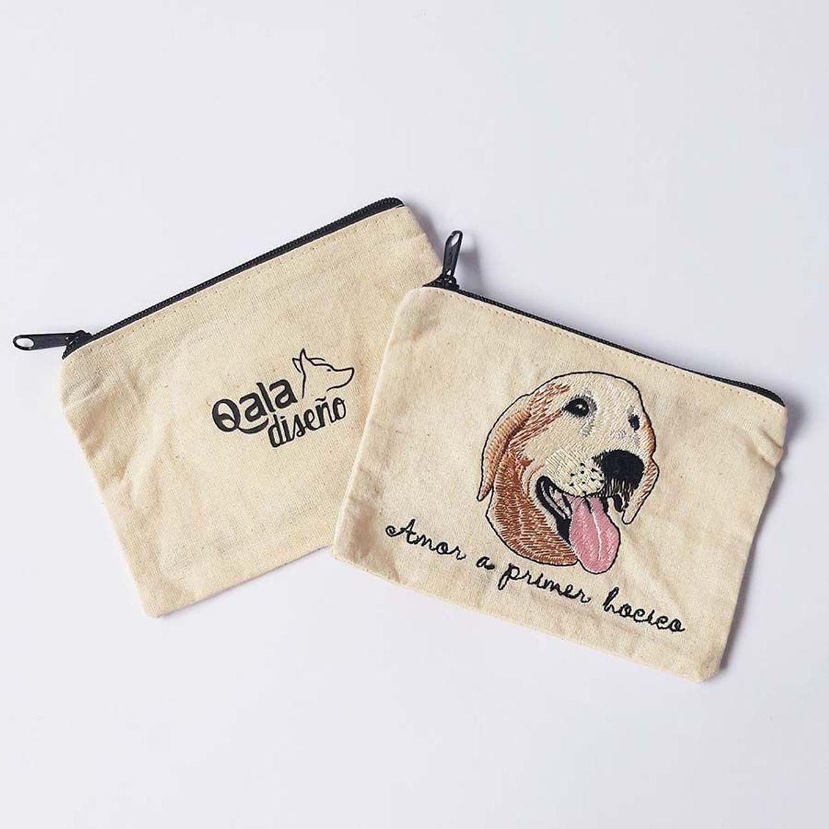 QALA DISEÑO - Monedero Bordado - Qala Diseño - Perro Labrador Retriever