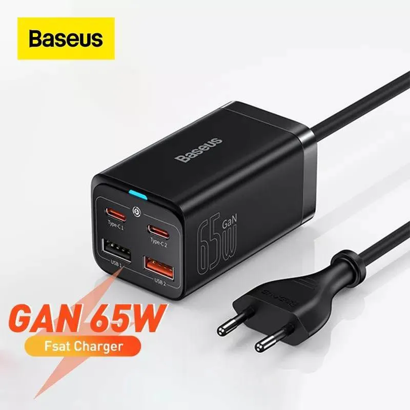 BASEUS - Cargador Gan 65w extensión Gan3 Pro Baseus