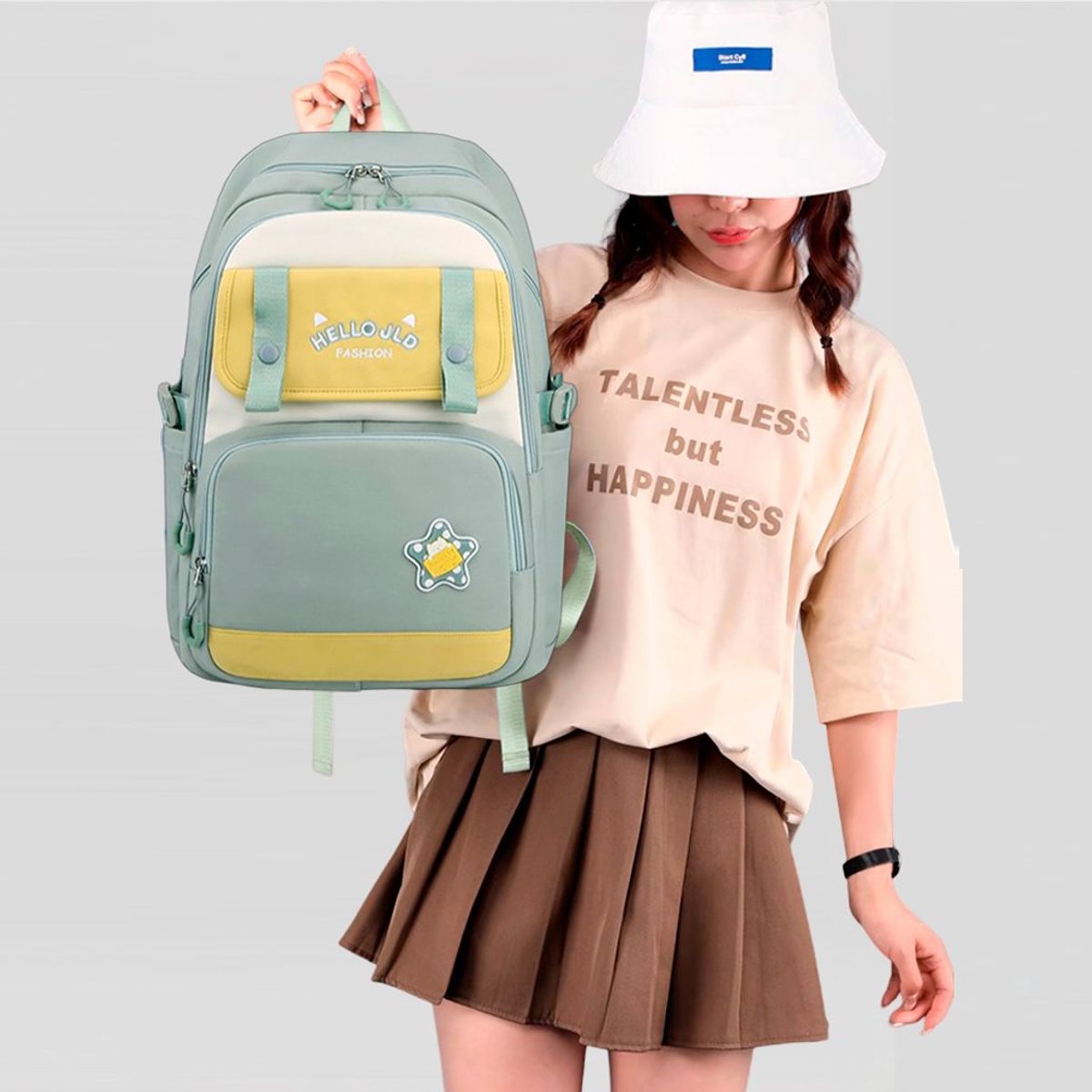 OEM - Mochila Hanna para Colegio - Verde