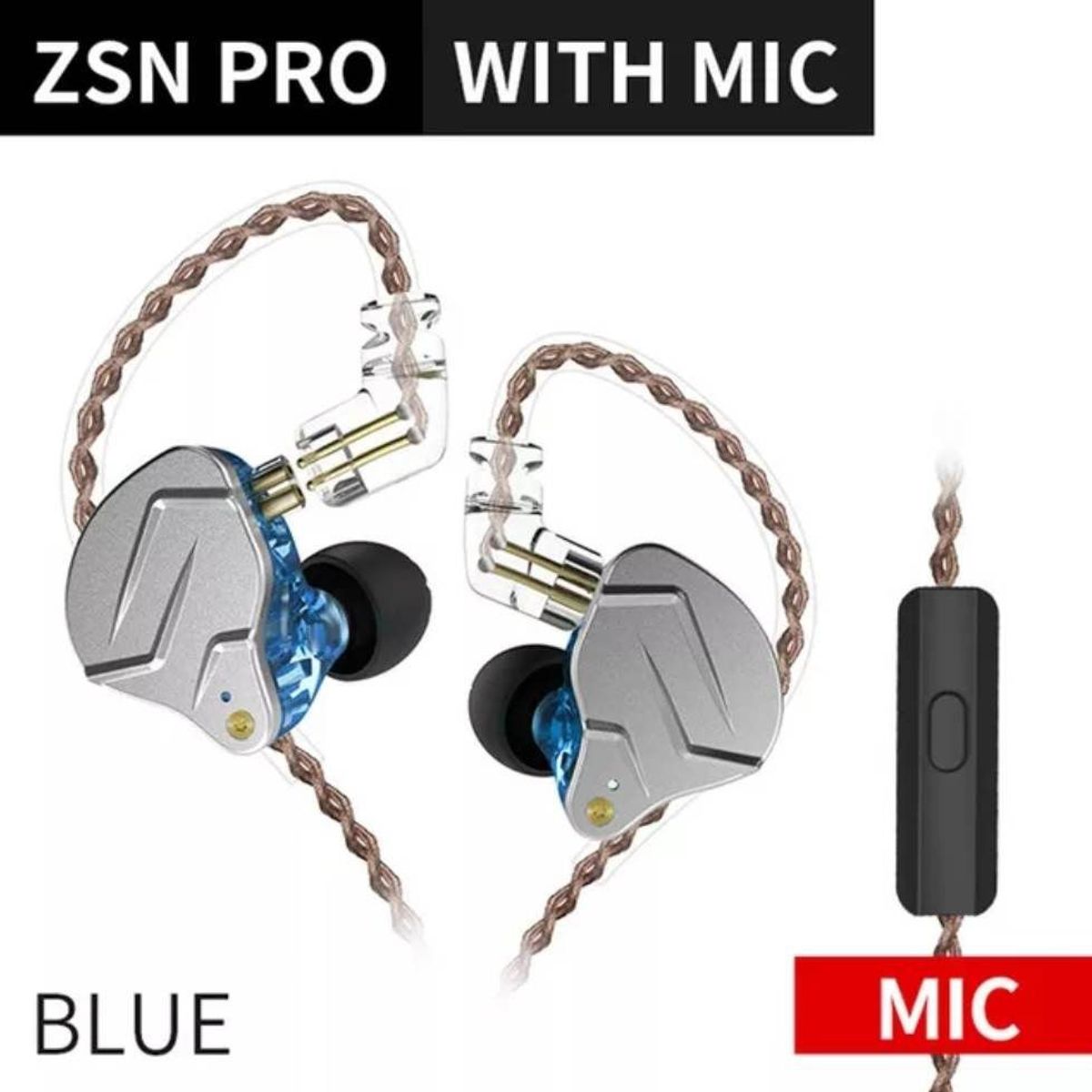KZ - KZ ZSN PRO Dual Driver 1BA1DD - Azul