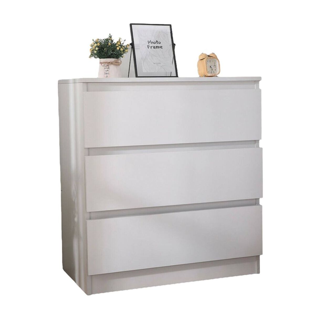 VENTITAS HOME - Velador Isabel 3 Cajones Ventitas Home Color Blanco