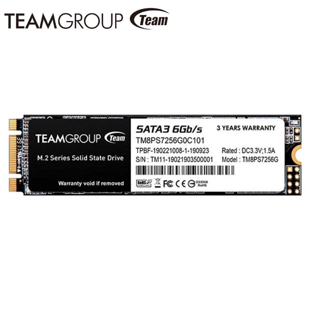 TEAMGROUP - DISCO SSD TEAMGROUP MS30, 256GB, M.2 2280 SATA III 6Gb/s