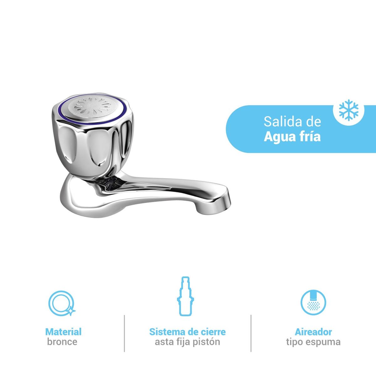 ITALGRIF - Llave para lavatorio vallarta cromado Italgrif