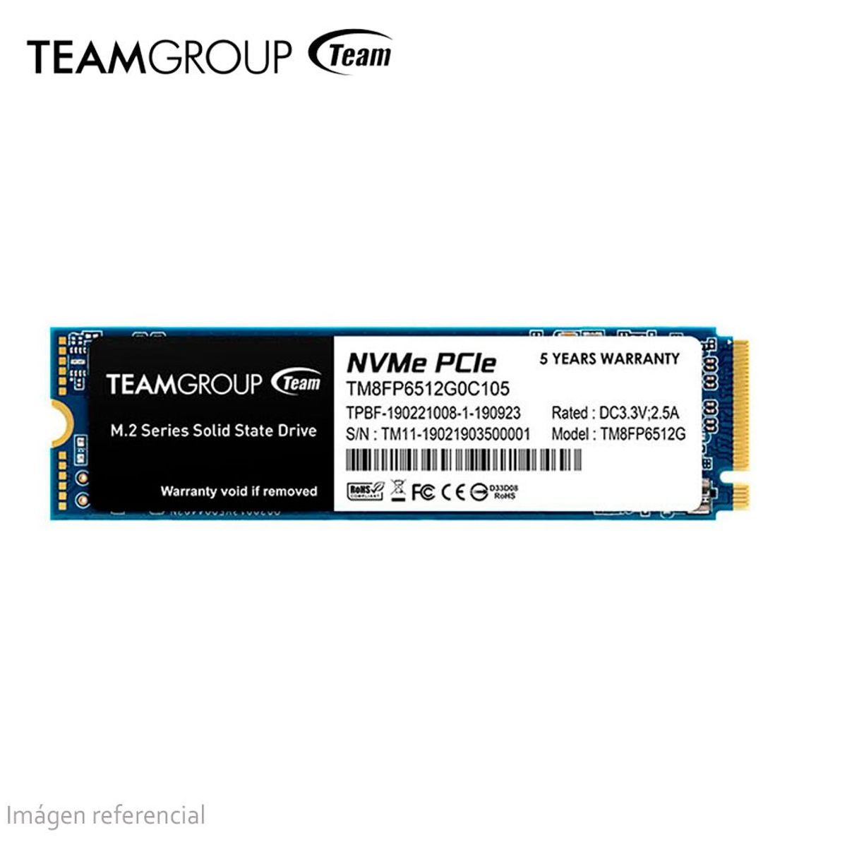 TEAMGROUP - Disco Solido SSD Teamgroup MP33 512GB M.2 2280 PCIe NVMe