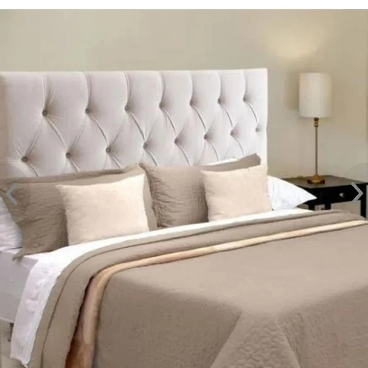 GENERICO - Cabecera Box Weymi 2 Plazas Capitoné – Beige