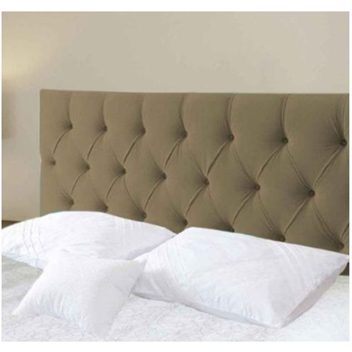 GENERICO - Cabecera Box Weymi 2 Plazas Capitoné – Marrón