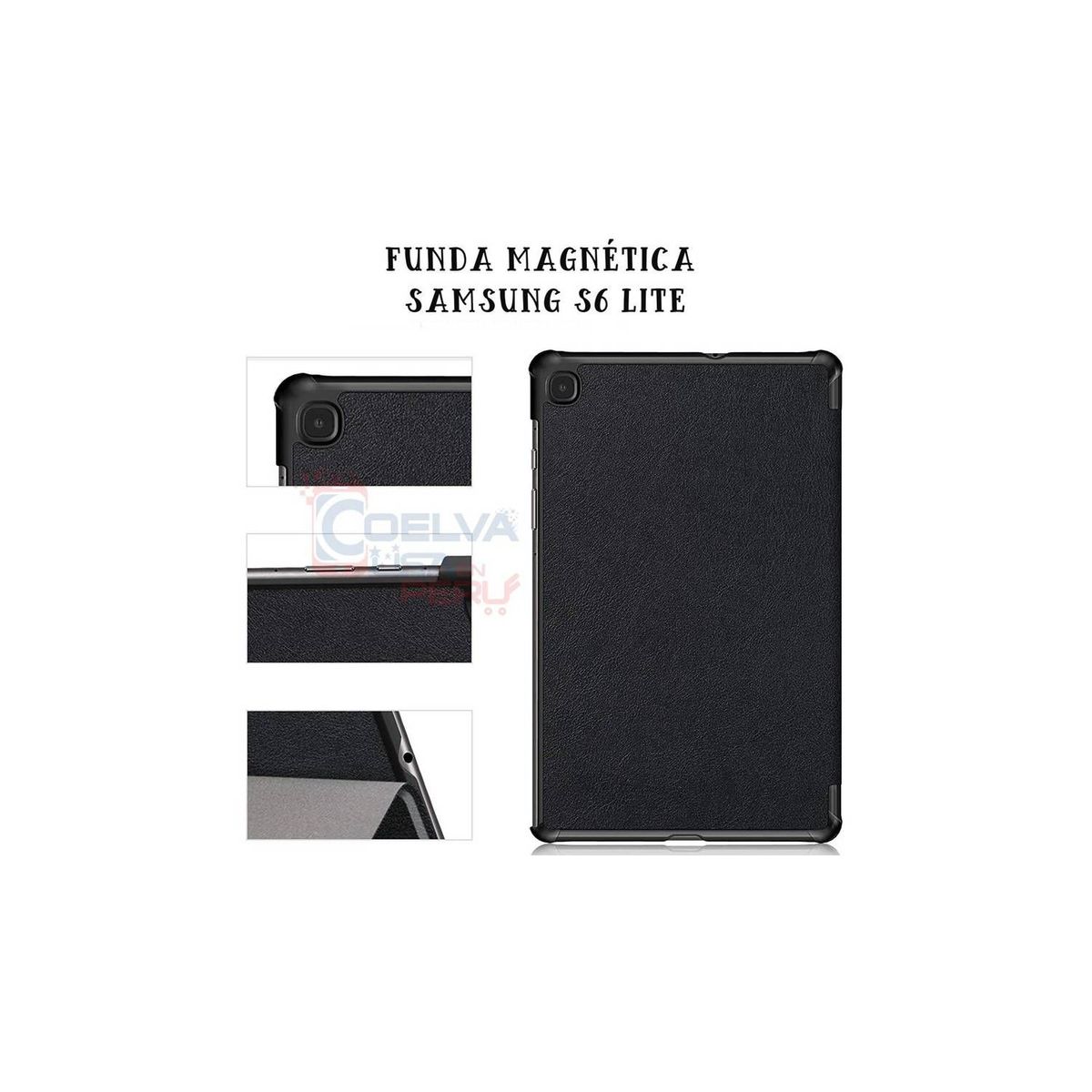 GENERICO - Funda flip magnética Tablet samsung tab s6 lite 10.4 2020 Negro