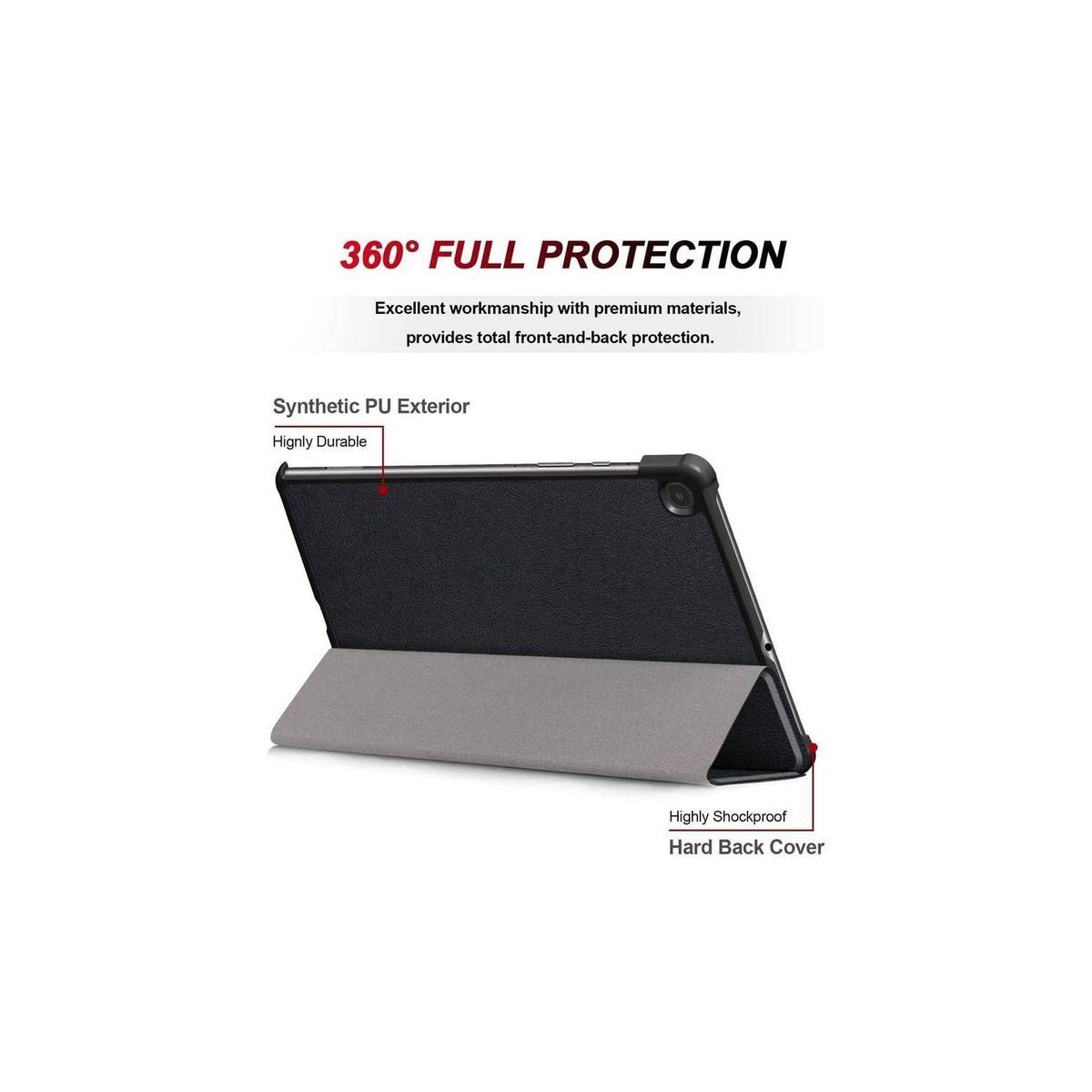 GENERICO - Funda flip magnética Tablet samsung tab s6 lite 10.4 2020 Negro