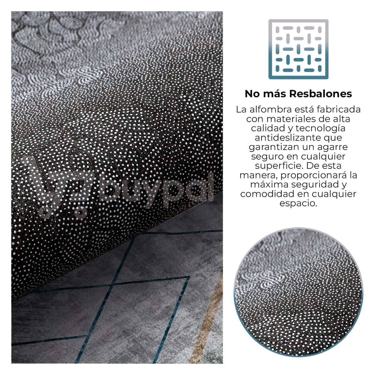 BUYPAL - Alfombra Rectangulos 160x230cm Sala Piso Cuartos