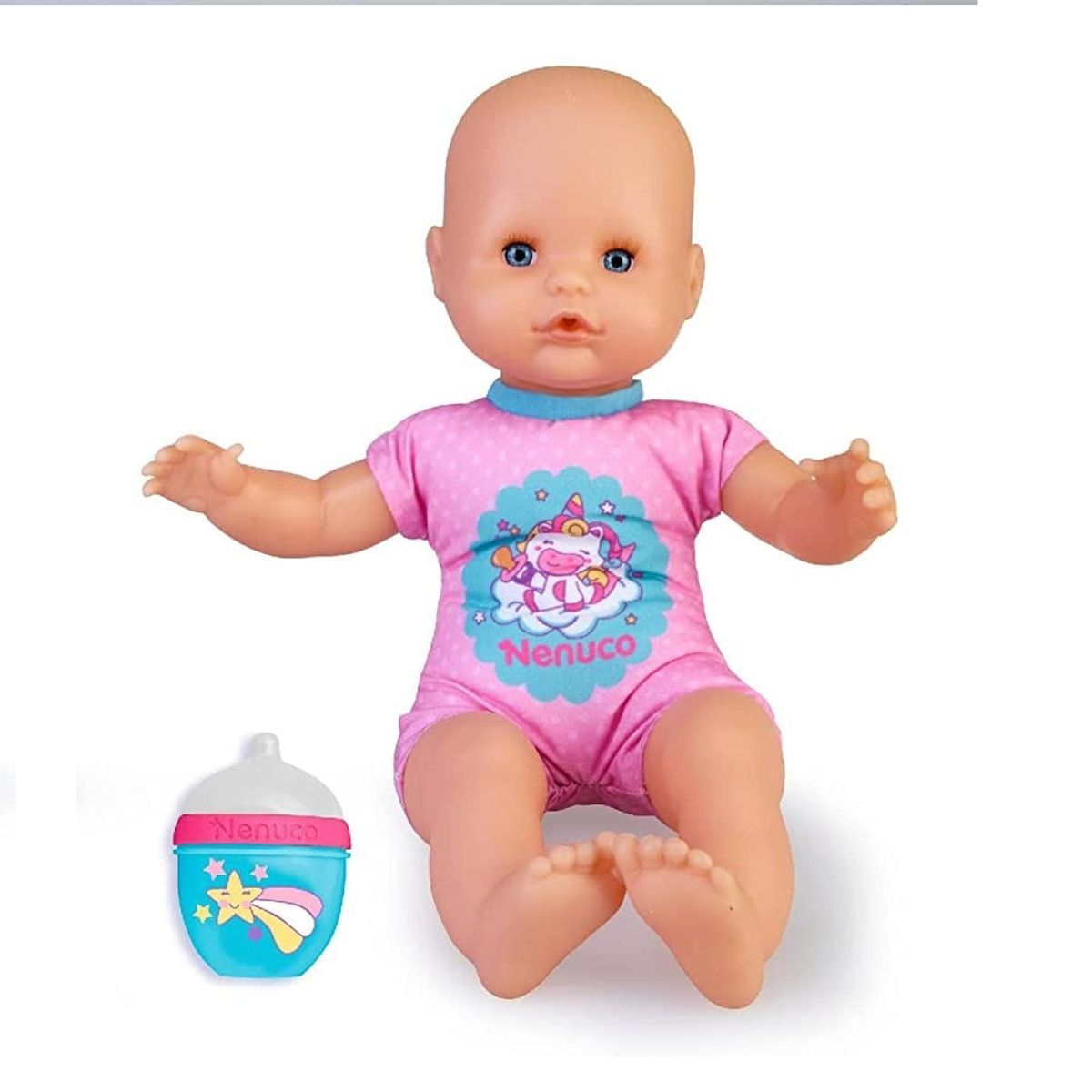 NENUCO - Juguete Muñeca Nenuco con Biberón y Sonajero Rosado