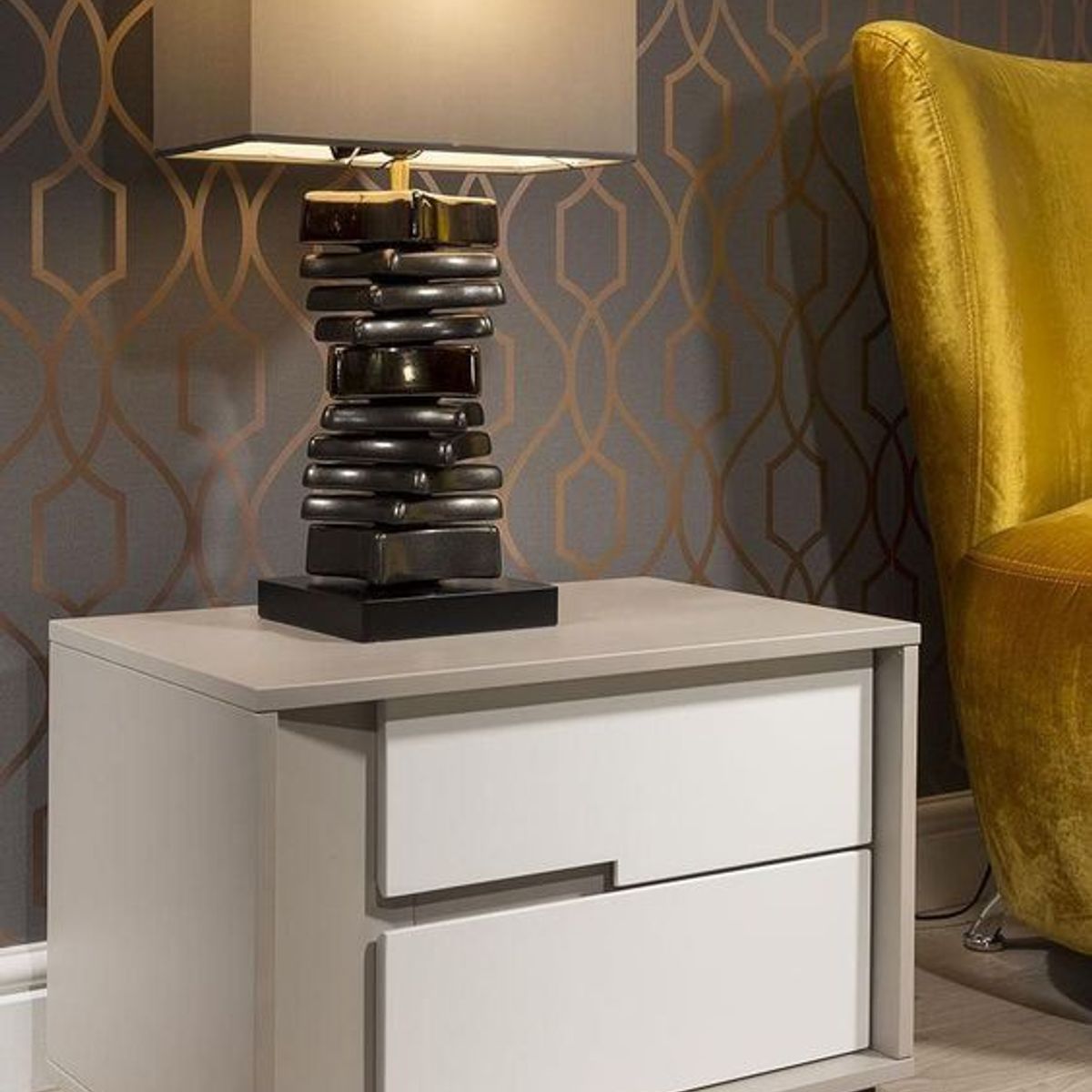 73 EXPERIENCE - Velador Bumky- Taupe & Blanco - 73 Experience