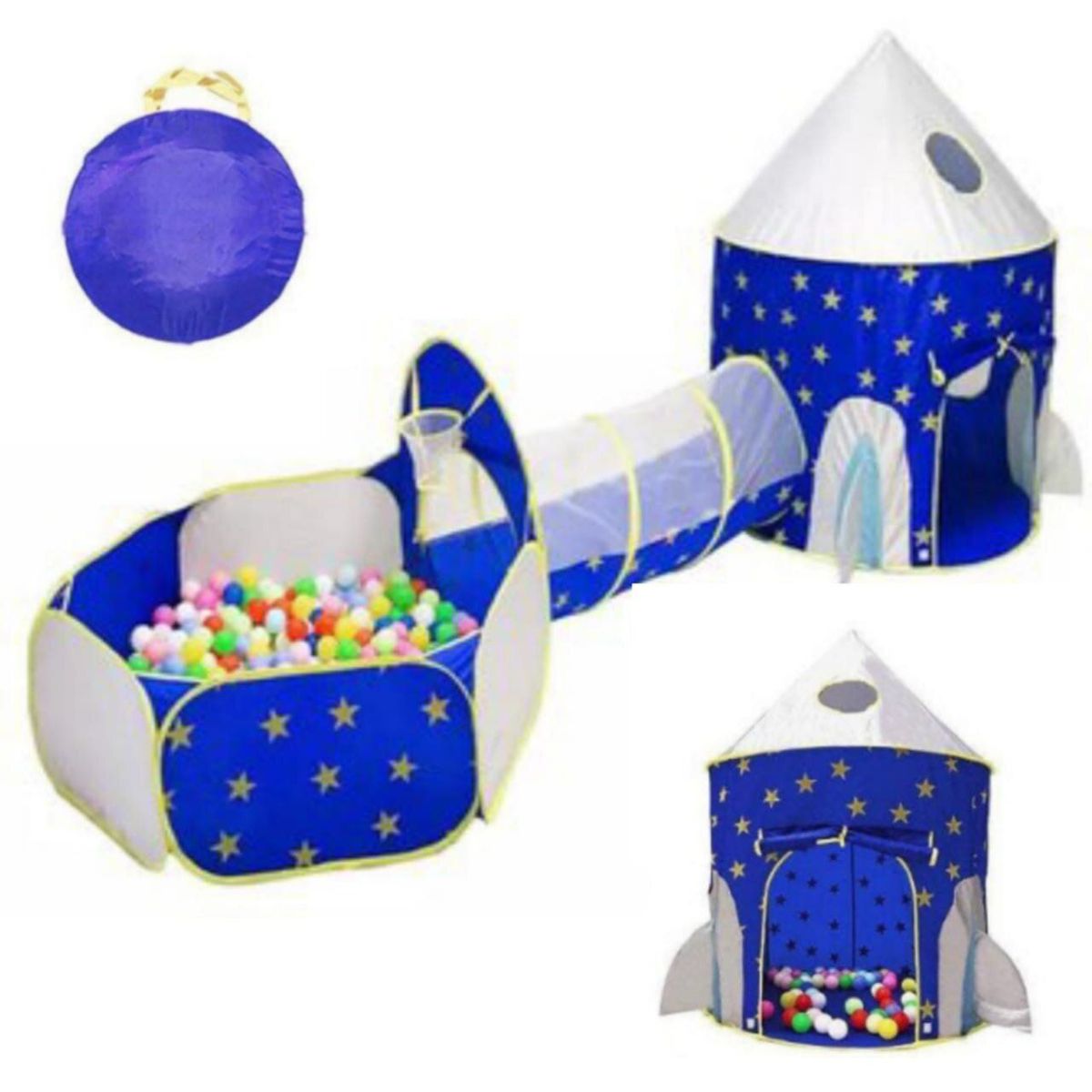 GENERICO - Carpa Castillo modelo Cohete Armable para Niños