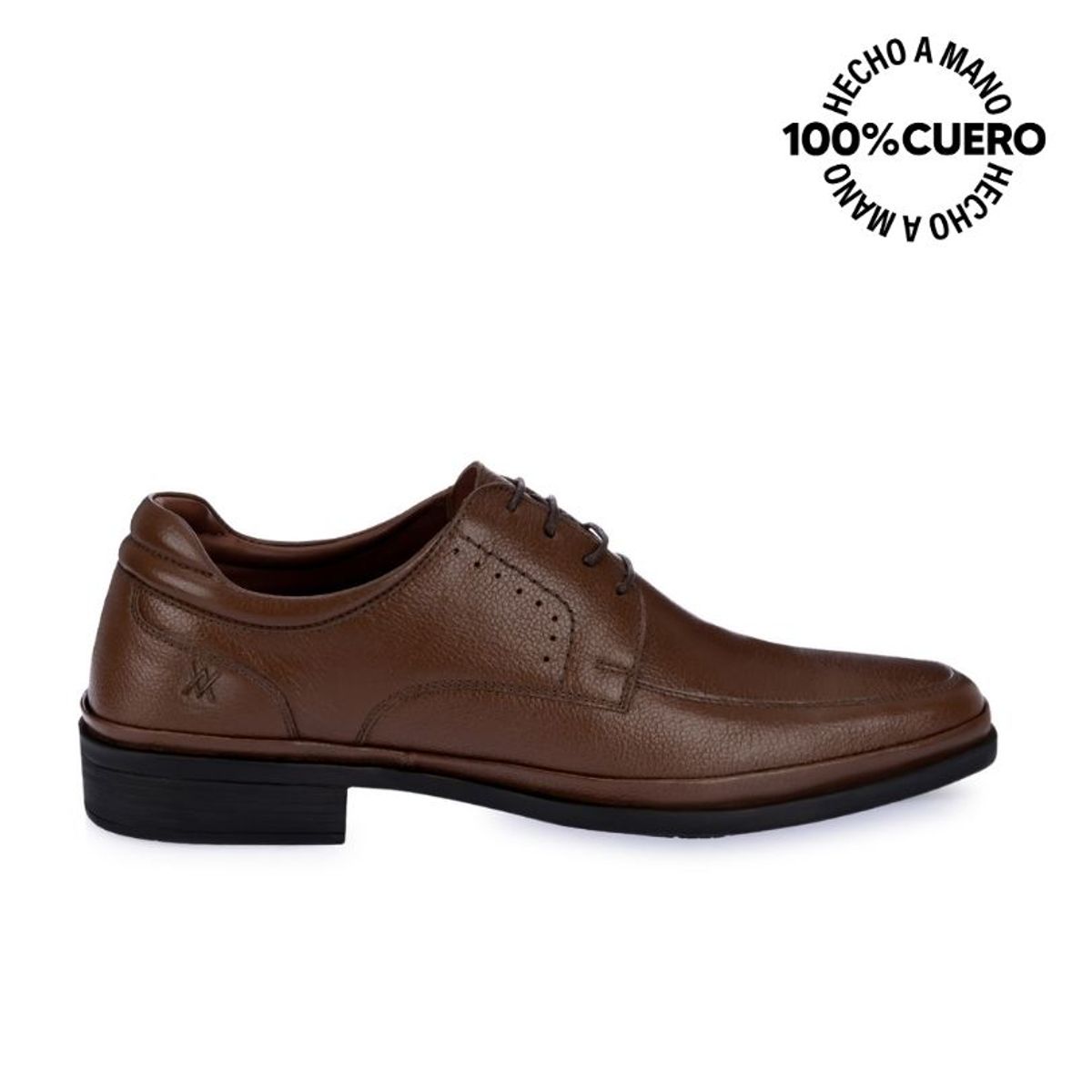 VIALE - Zapato Derby Casual MATEO-043 Marrón Viale Homme Cuero