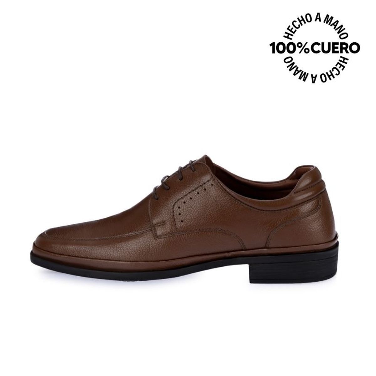 VIALE - Zapato Derby Casual MATEO-043 Marrón Viale Homme Cuero