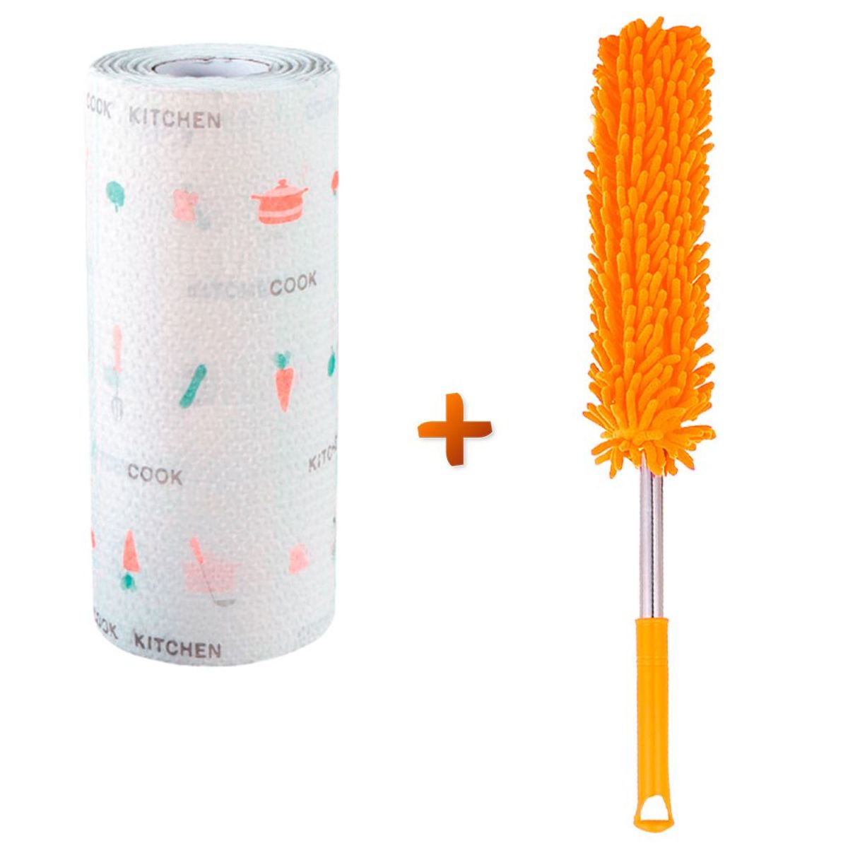 SASHIJA - Plumero de Microfibra P44 NJ Y Papel Toalla Reutilizable