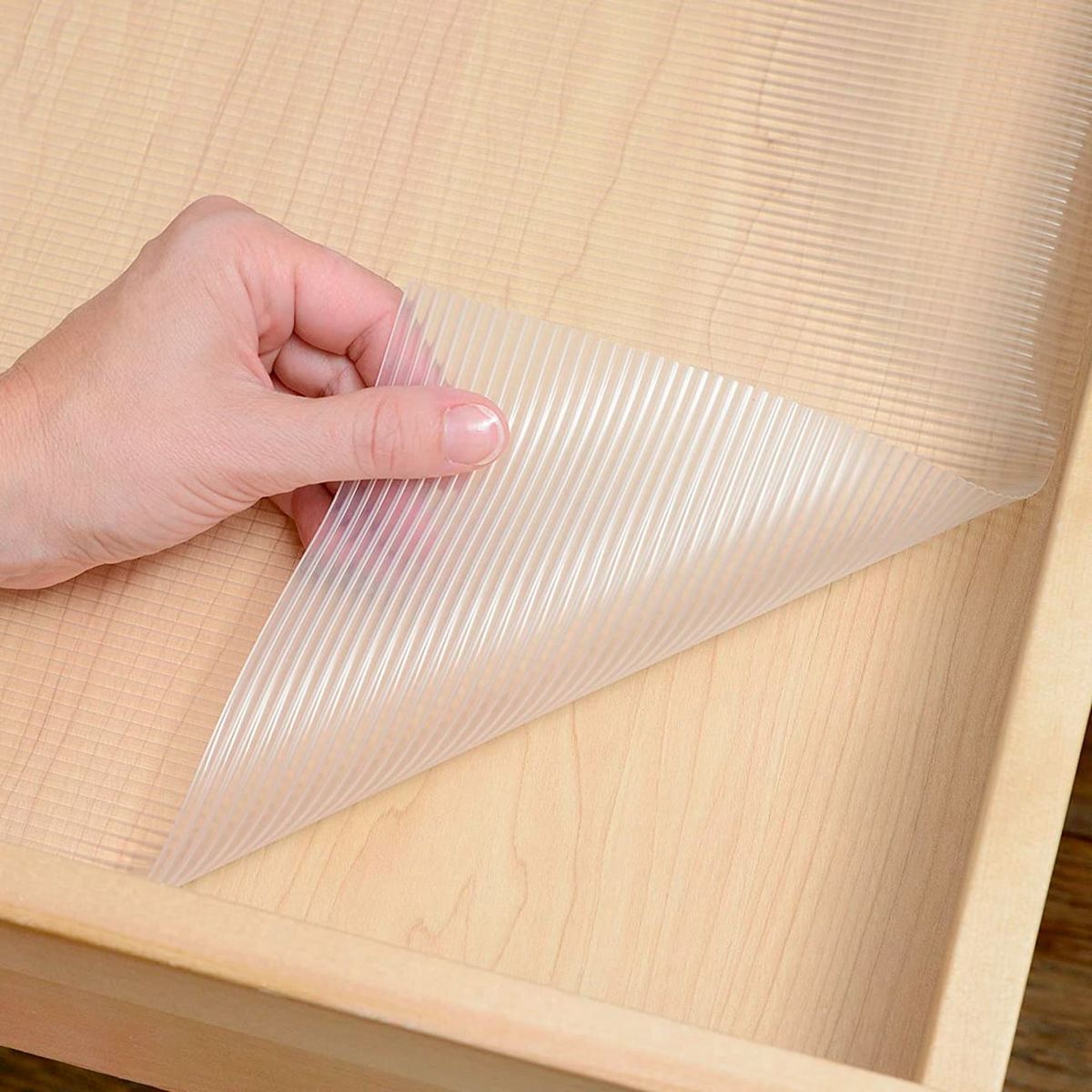 CONTACT - Cobertor Premium No Adhesivo Acanalado Transparente 45.7 x 120 cm