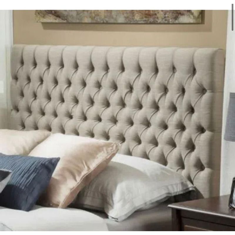 GENERICO - Cabecera Box Weymi 1 Plaza y media Capitoné – Beige