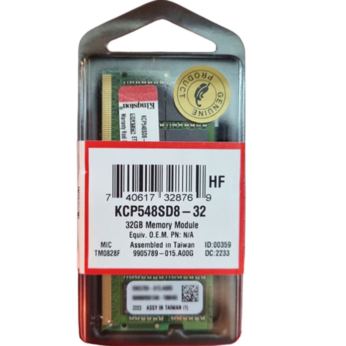 KINGSTON - Memoria SODIMM Kingston 32GB DDR5-4800MHz KCP548SD8-32