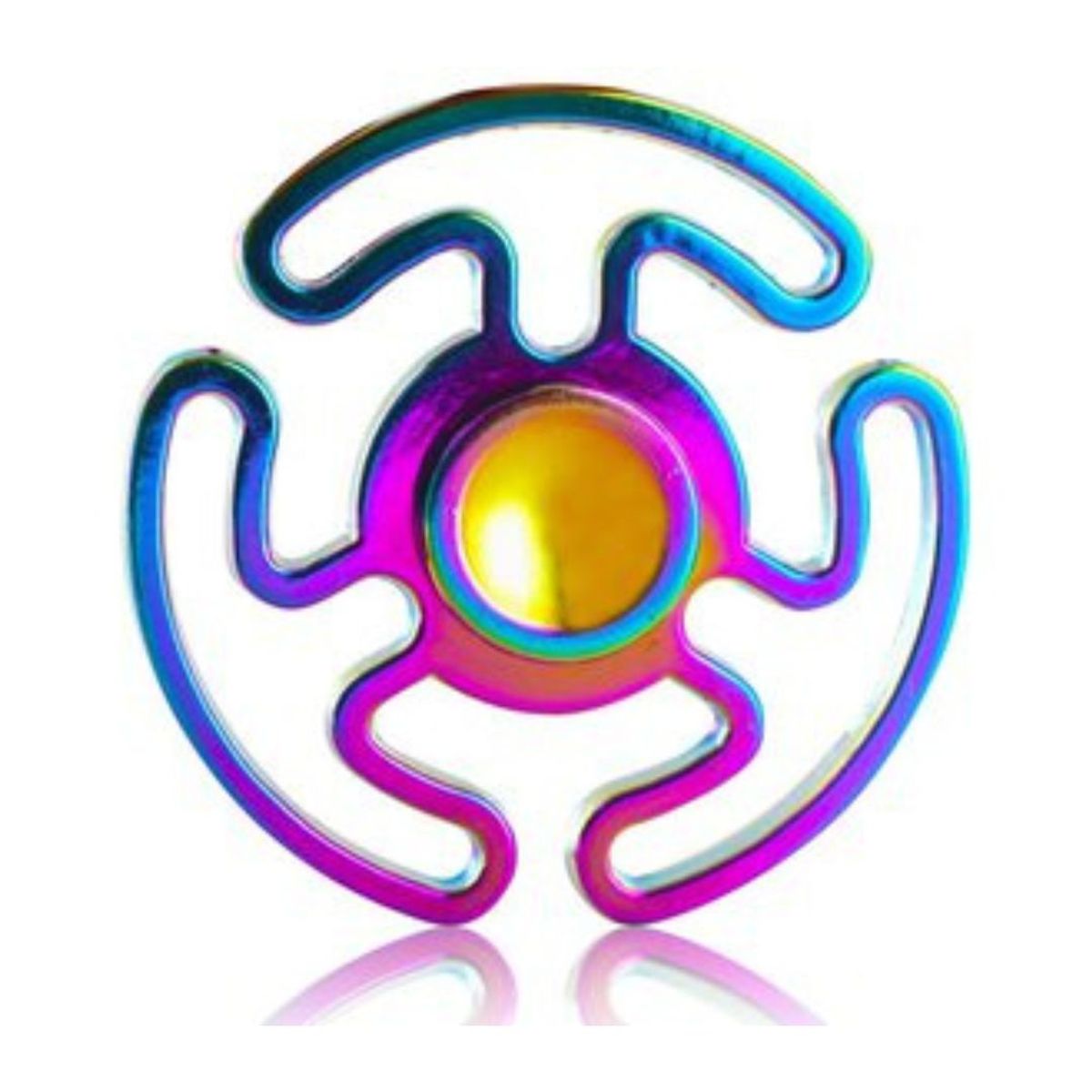 GENERICO - Spinner Hand Fidget Tornasol Triple T Anti Estrés Metal