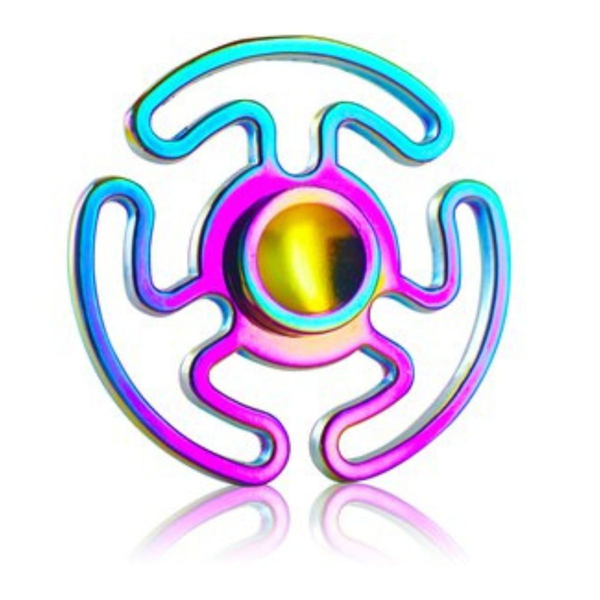 GENERICO - Spinner Hand Fidget Tornasol Triple T Anti Estrés Metal