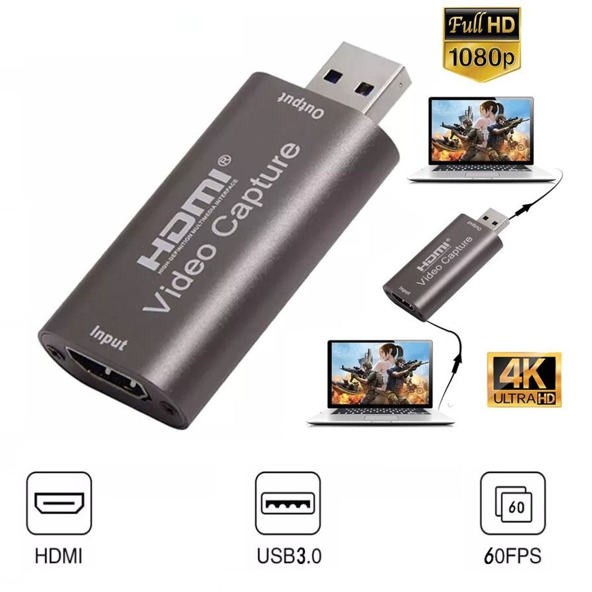 OEM - Tarjeta Capturador de Video HDMI a USB 1080P de Alta Definición