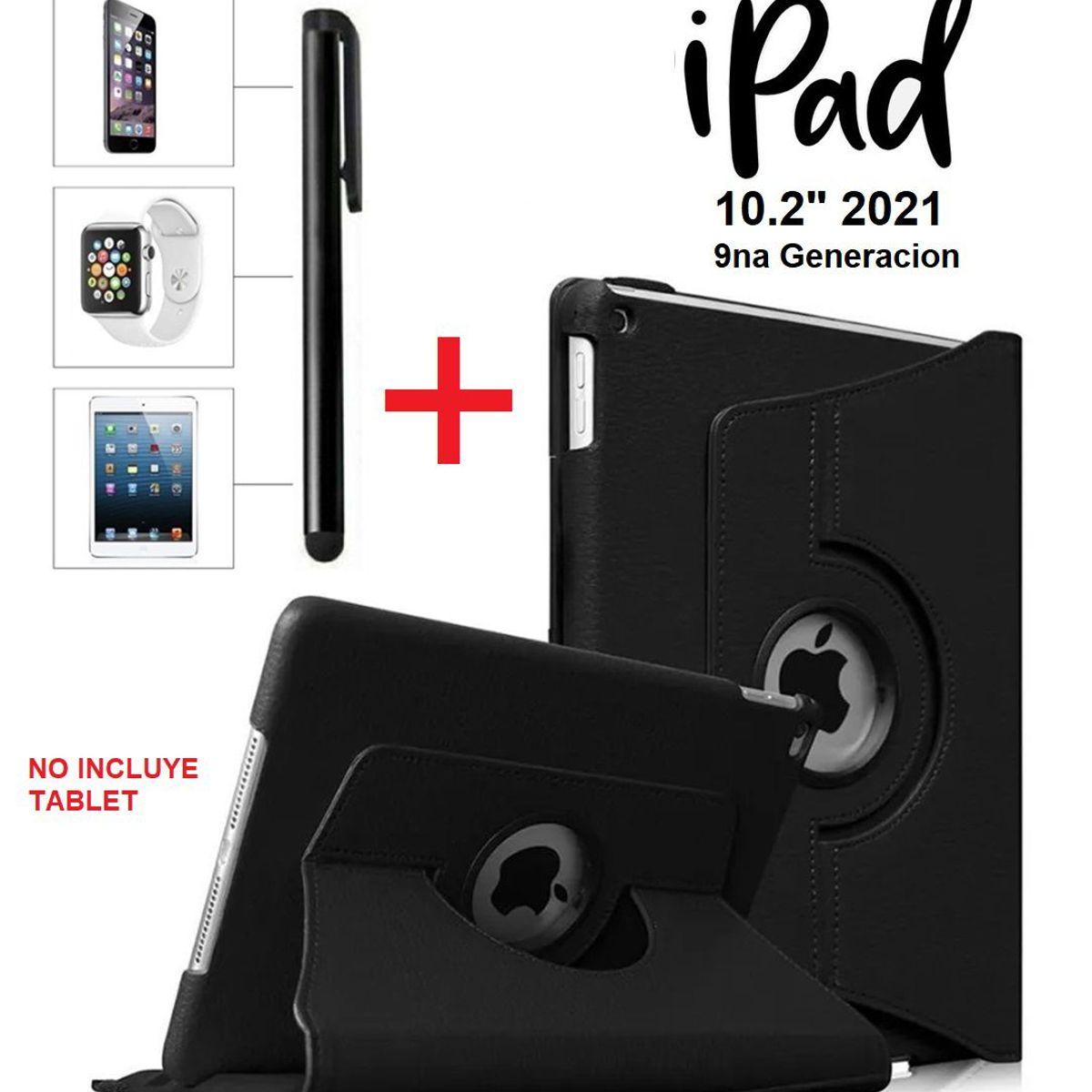 GENERICO - Funda Case Cover + Lapiz Tactil para iPad 10.2 9na Gen A2602 A2604