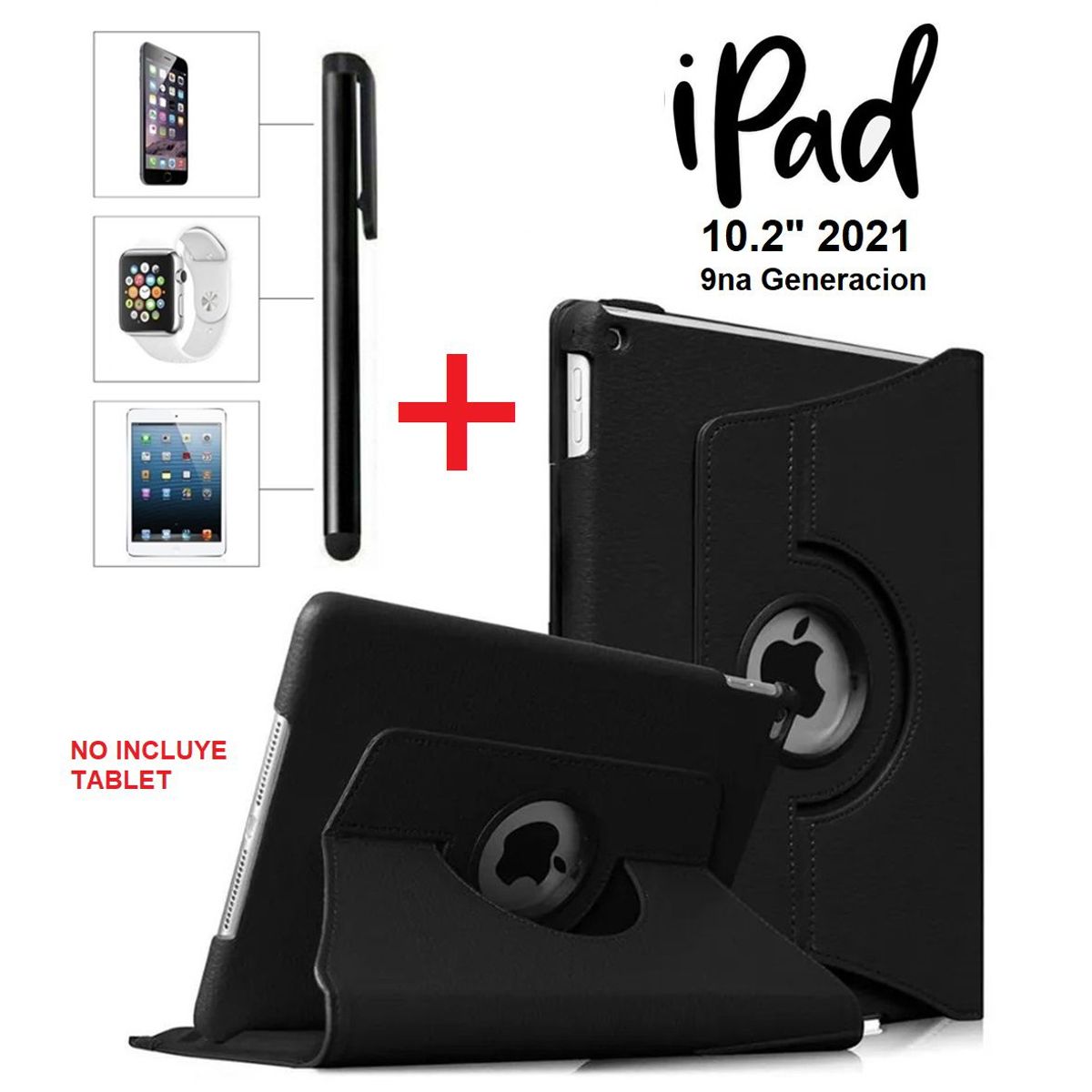 GENERICO - Funda Case Cover + Lapiz Tactil para iPad 10.2 9na Gen A2602 A2604
