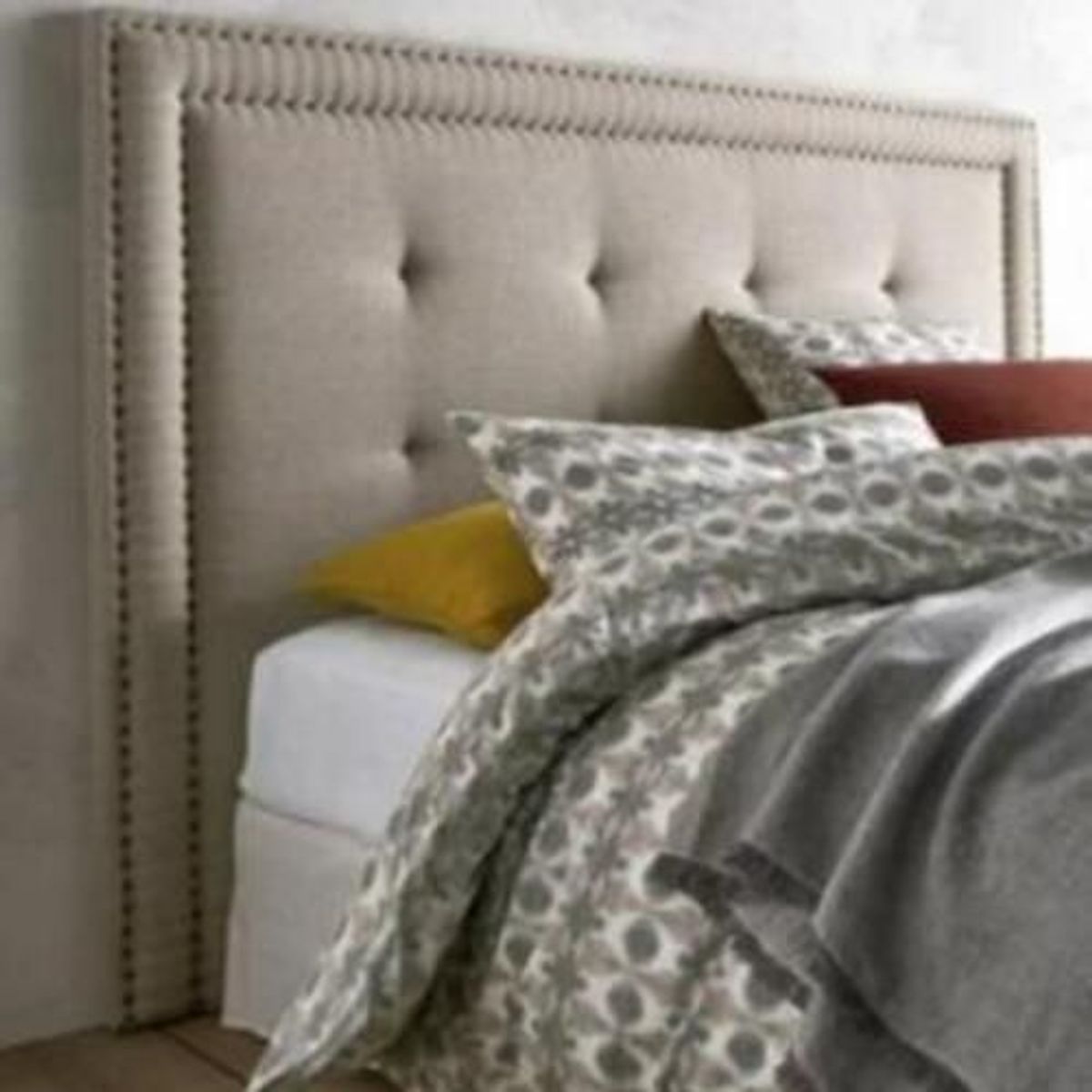 GENERICO - Cabecera Box Weymi 1.5 Plazas Enchinchado – Beige