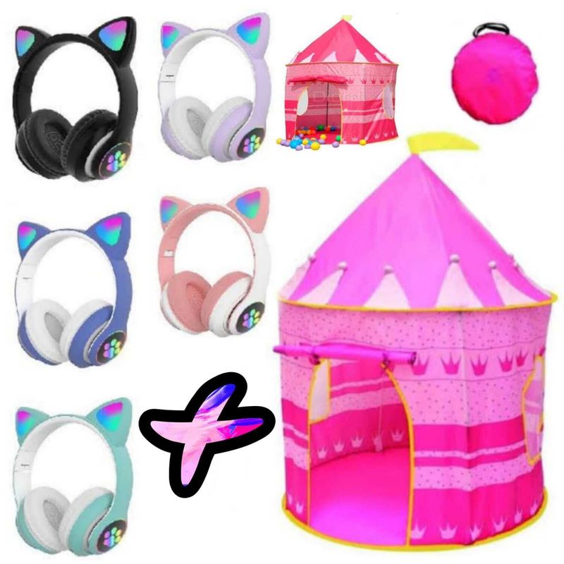 GENERICO - Carpa Castillo para Niñas audifono gato