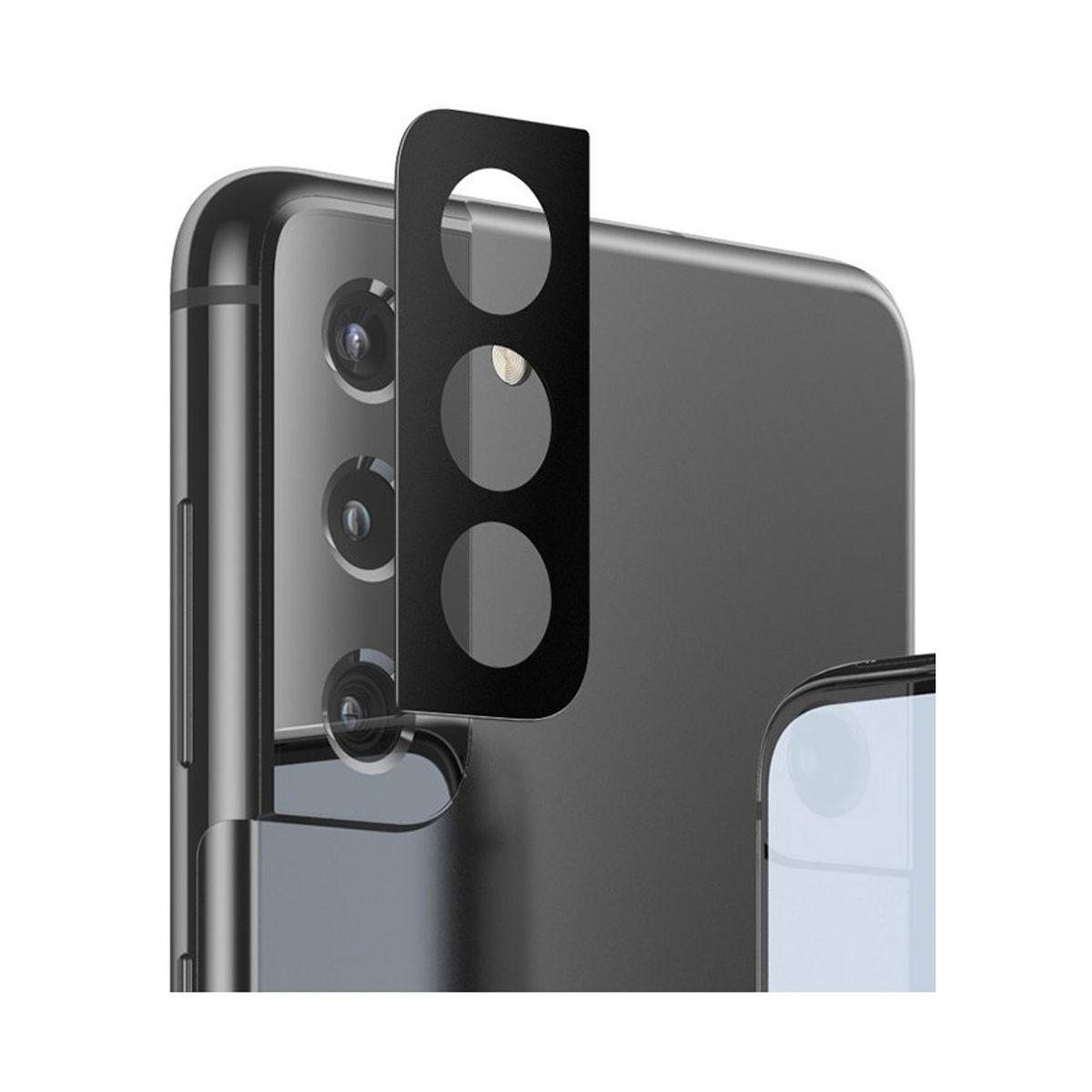 GENERICO - Vidrio Templado Cámara Trasera Samsung S21 Plus Premium Negro