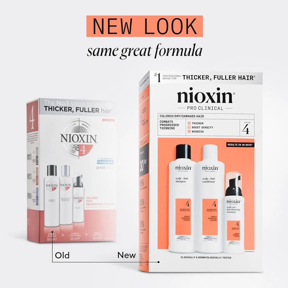 NIOXIN - NIOXIN – Pack #4 Caída Excesiva y Cabello Teñido 300 ML