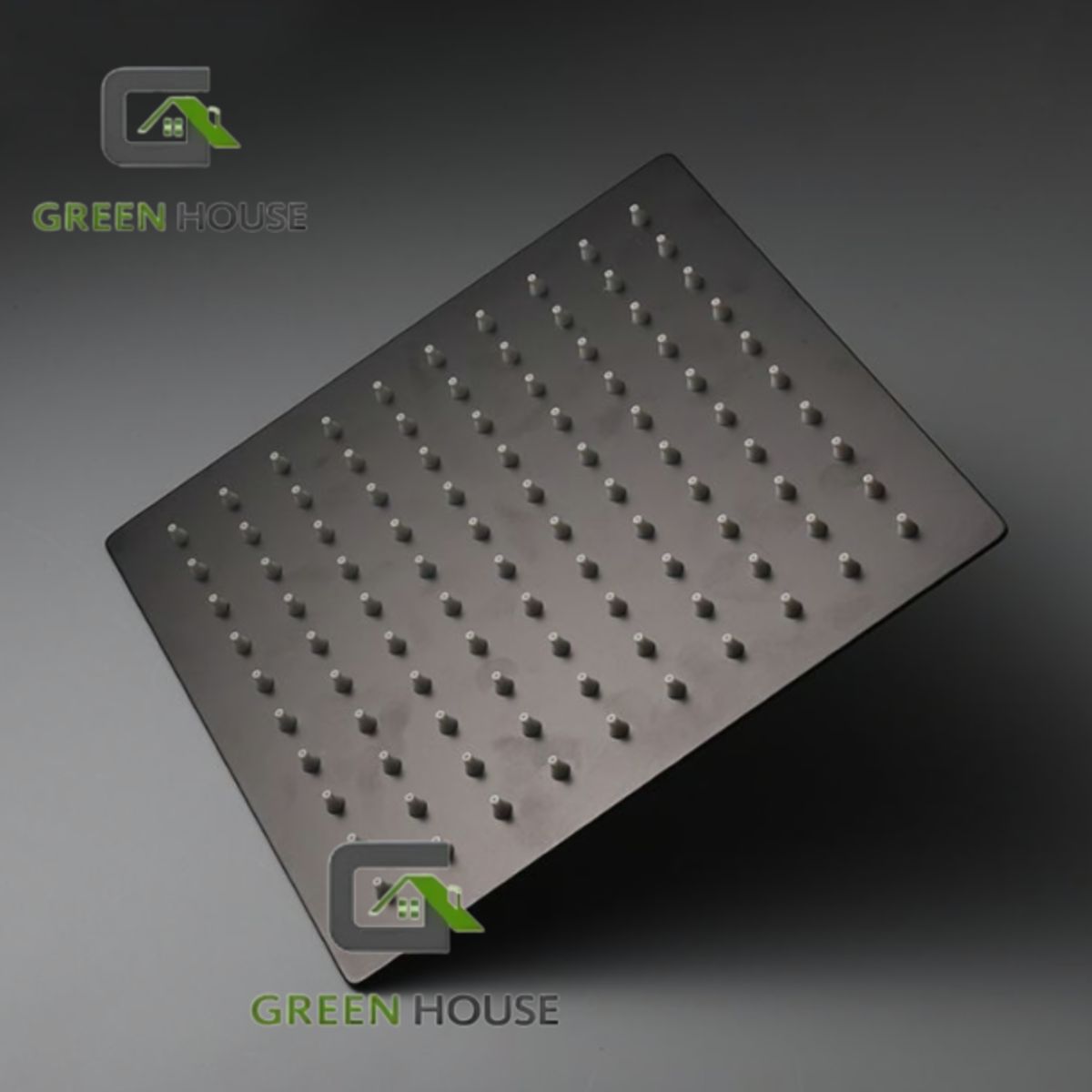 GREEN HOUSE - DUCHA CUADRADA DE 8 PULGADAS MAS BRAZO CUADRADO