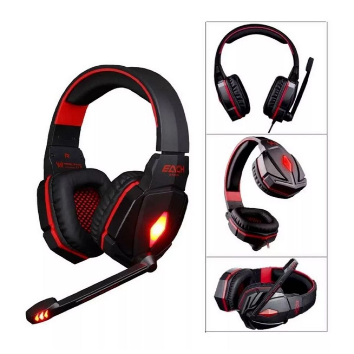 KOTION EACH - Audífono Diadema Gamer Kotion G4000 Rojo