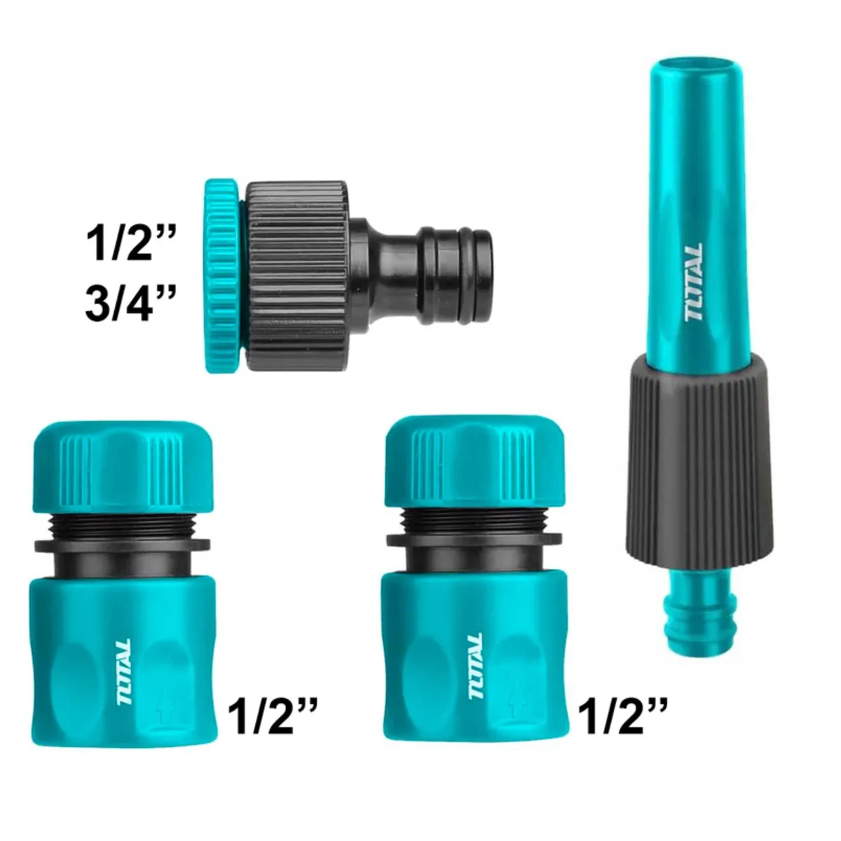 TOTAL TOOLS - Manguera para hidrolavadora y riego 20m con conectores rápidos