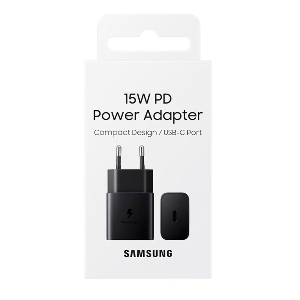 SAMSUNG - Cargador De Pared Samsung 15W Puerto Tipo-C Negro
