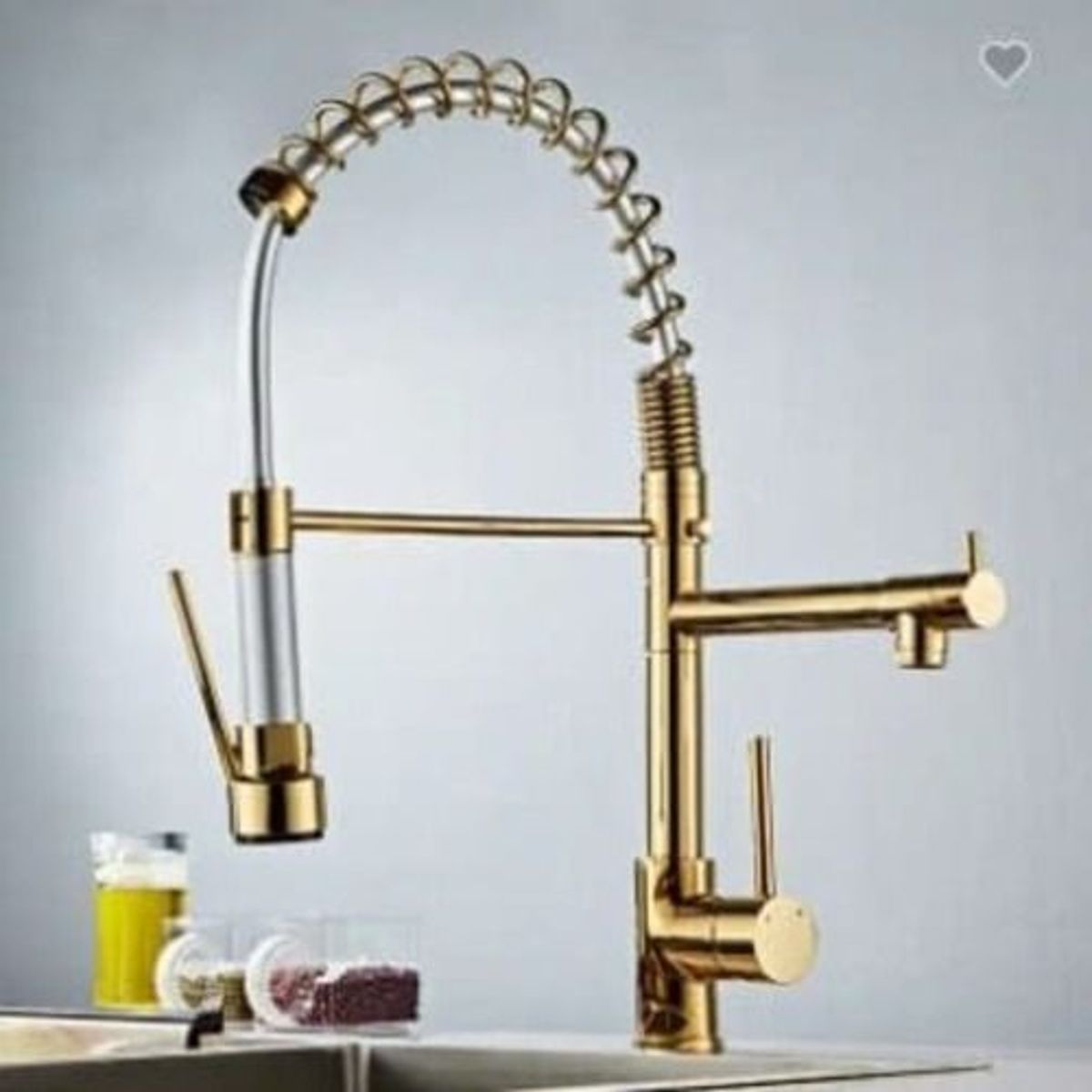 IMPORTADO MC - GRIFERIA  MEZCLADORA  DORADO MONOCOMANDO DOBLE SALIDA DE AGUA