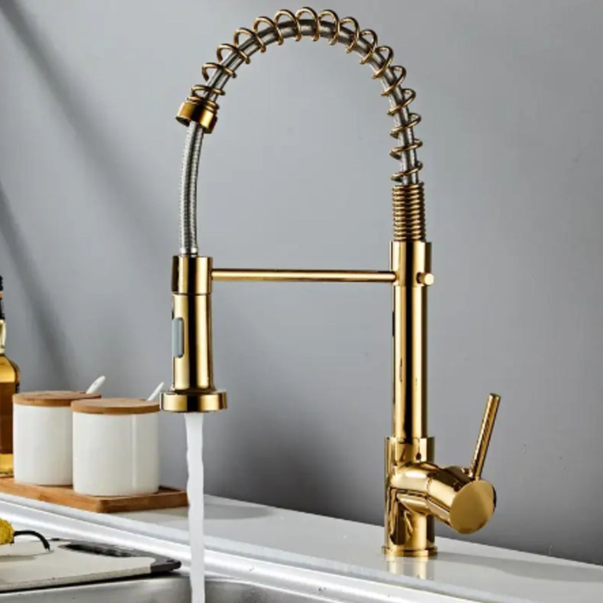 IMPORTADO MC - GRIFERIA  MEZCLADORA  MONOCOMANDO  DE COCINA DORADO