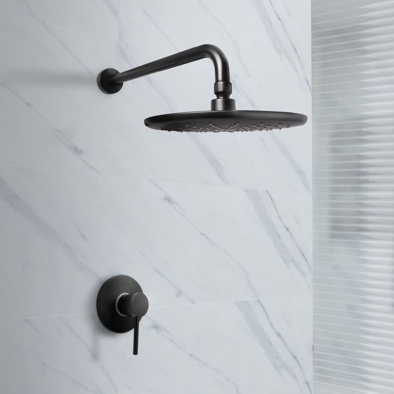VAINSA - Monocomando de ducha con salida española lever black