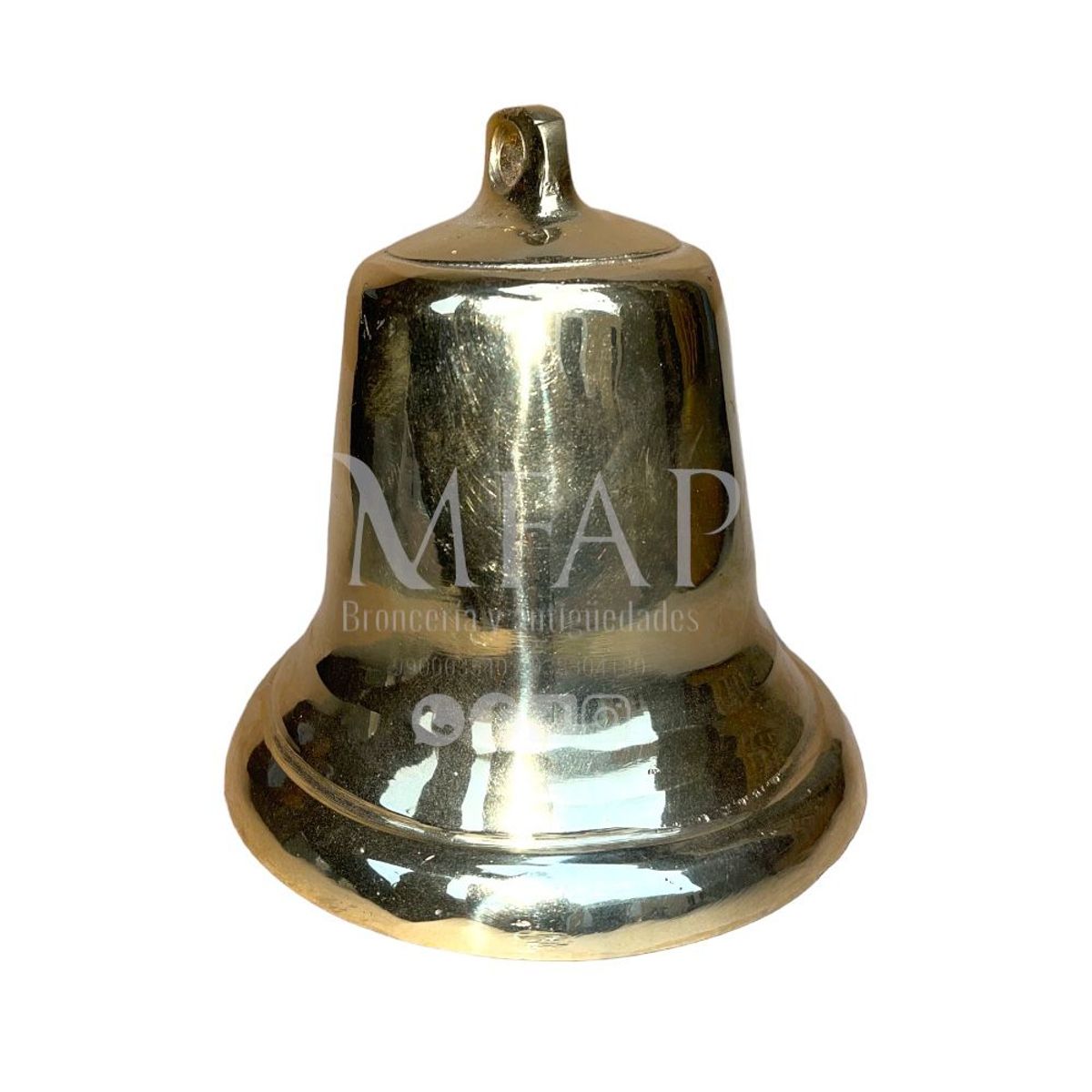 MFAP BRONCERIA Y ANTIGUEDADES - Campana en bronce fundido 12 cm  - Apolo CBFA12