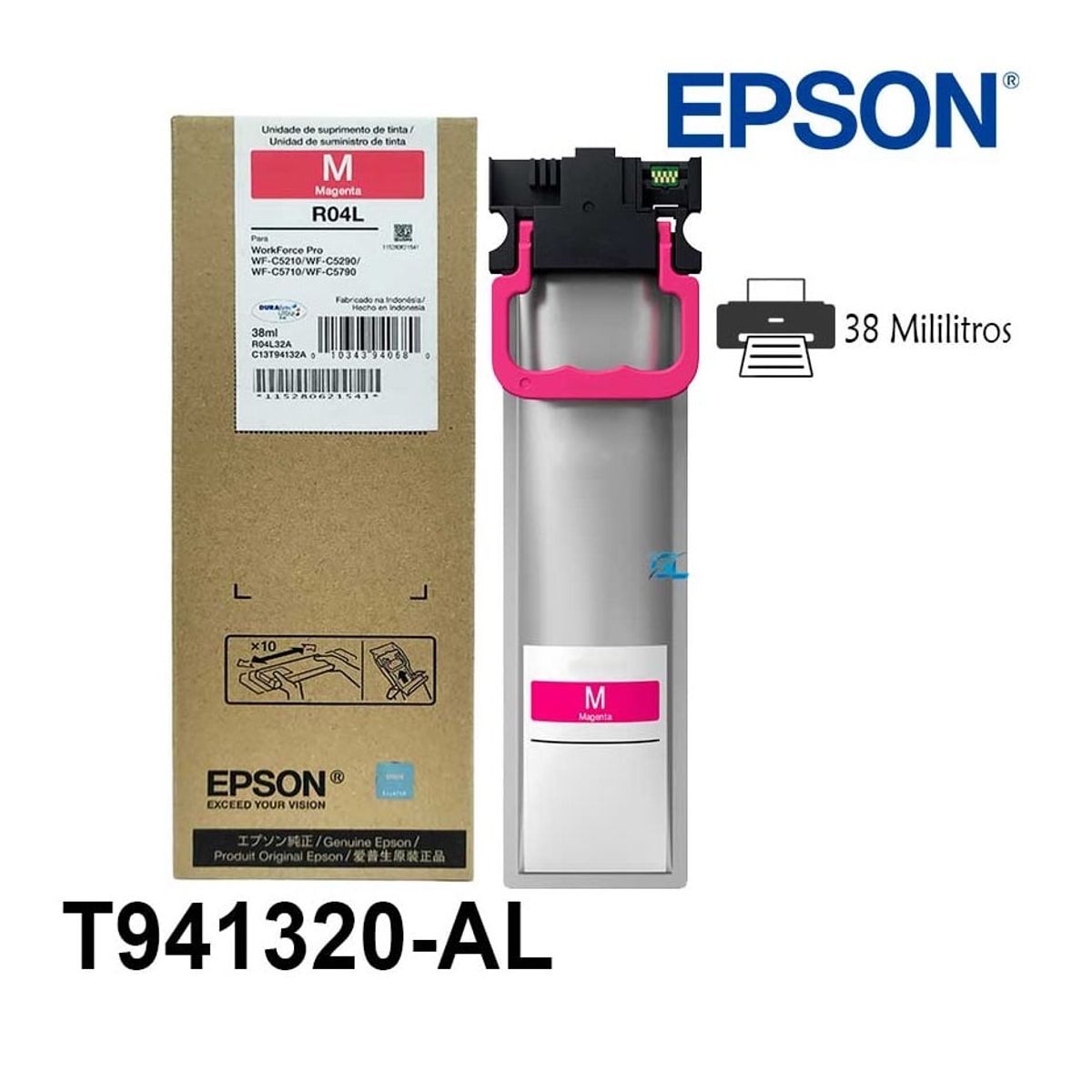 EPSON - TINTA EPSON T941320-WF-C5210-C5290-C5710-C5790 R04L-MAGENTA