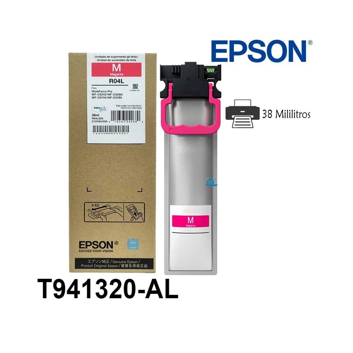 EPSON - TINTA EPSON T941320-WF-C5210-C5290-C5710-C5790 R04L-MAGENTA