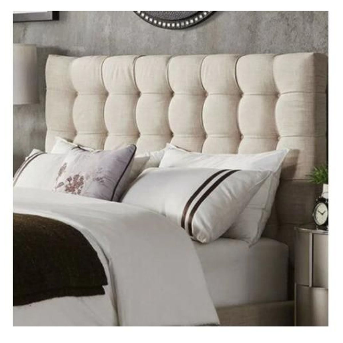 GENERICO - Cabecera Box Weymi 1.5 Plazas Lineal – Beige