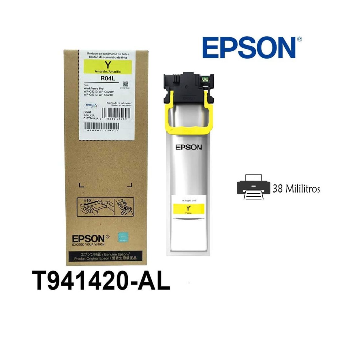 EPSON - TINTA EPSON T941420 WF-C5210-C5290-C5710-C5790 R04L-YELLOW